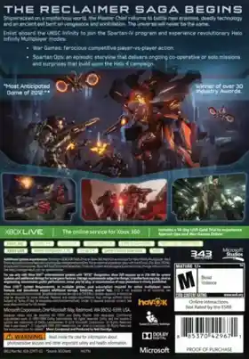 Halo 4 (USA) box cover back